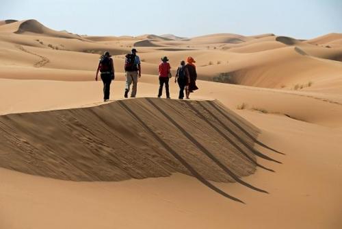 Walking holiday in Merzouga sand dunes Morocco